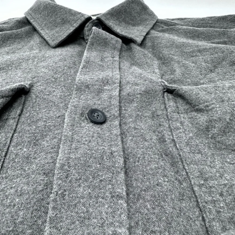 LL‎ Bean 90’s flannel shirt Gray chamois cloth shirt.XL - soft heavy USA